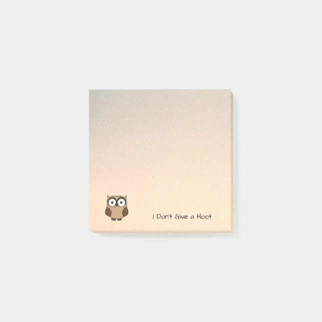 Post-it® I Don't Give a Hoot Owl Custom (Devant)