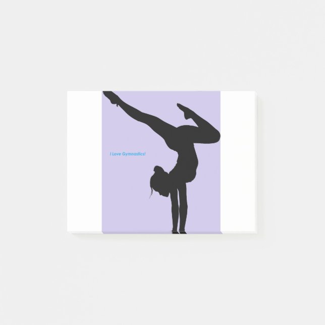 Post-it® I Love Gymnastique - Gymnaste avec Arrière - plan  (Devant)