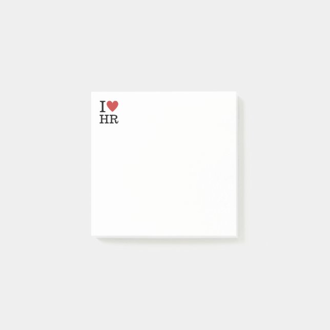 Post-it® I ❤️ Love HR pour les employés PERSONNALISÉ (Devant)