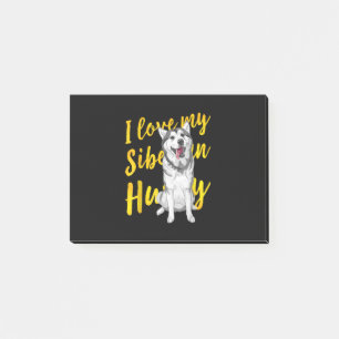 Post-it® I Love My Siberian Husky Dog Lover