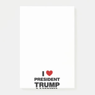 Post-it® I Love Président Trump Heart