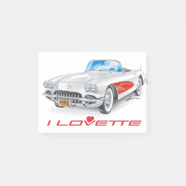 POST-IT® I LOVETTE UNIQUE CONCEPTION DE VOITURE (Devant)