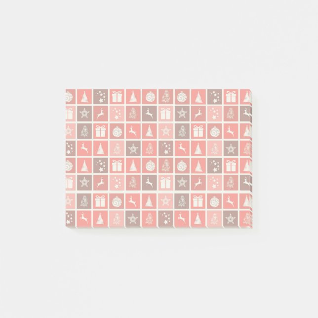 Post-it® Icône de Noël Rouge Carré Vacances Art classique (Devant)