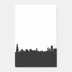 Post-it® Icônes architecturales de Chicago City en Silhouet