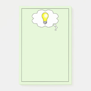 Post-it® Idée d'ampoule lumineuse brillante 4 x 6 Post It N