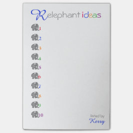Post-it® Idées créatives personnalisées "RElephant" Eléphan
