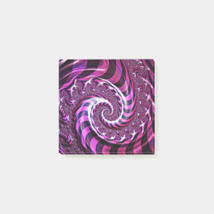 Post-it® Illusion de spirale rose et noire