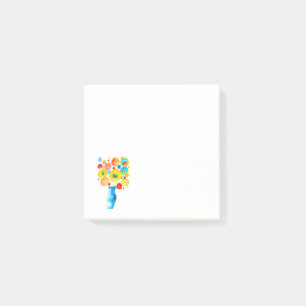 Post-it® Illustration d'art des fleurs vibrantes