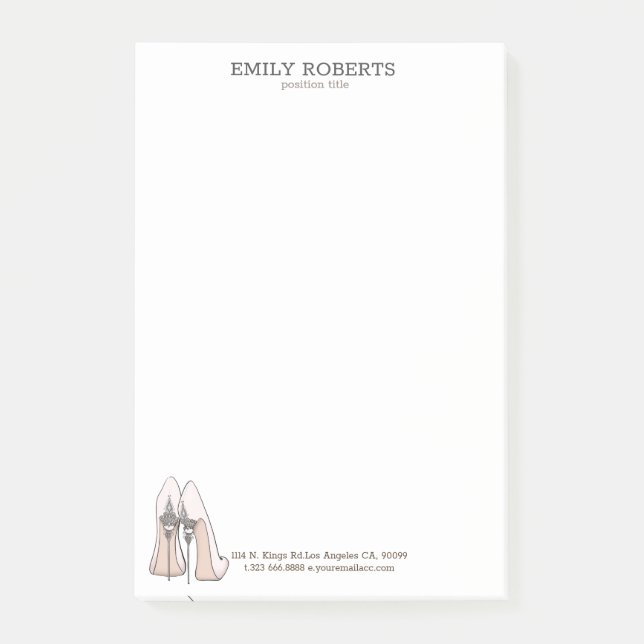 Post-it® Illustration de chaussures Stiletto (Devant)