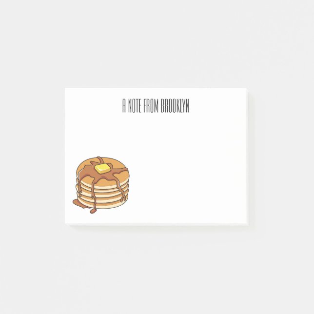 Post-it® Illustration de dessin animé de Pancake (Devant)
