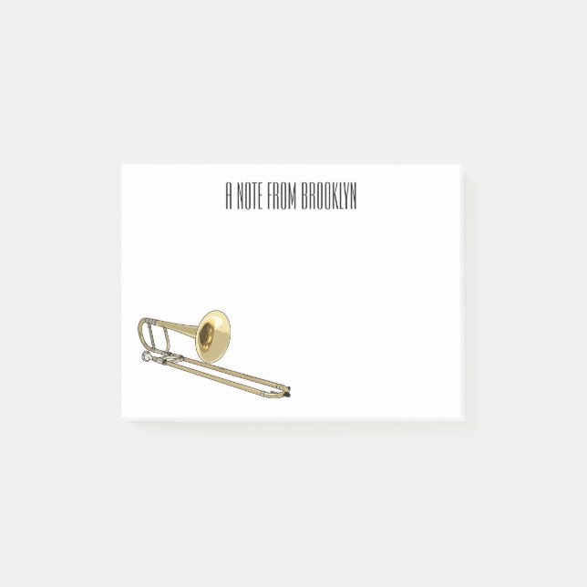Post-it® Illustration de dessin animé de Trombone (Devant)