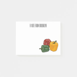 Post-it® Illustration de dessin de Capsicum