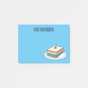 Post-it® Illustration de gâteau arc-en-ciel