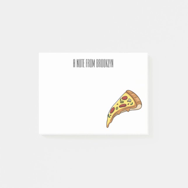 Post-it® Illustration de la pizza (Devant)