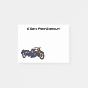 Post-it® Illustration de moto pourpre Sidecar