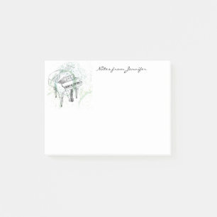 Post-it® Illustration de piano personnalisée Art Dessin Amo
