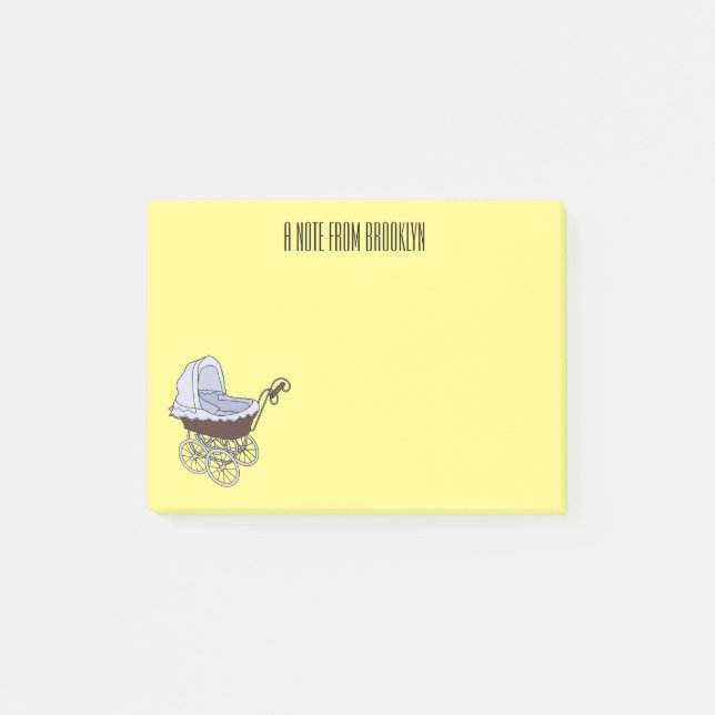 Post-it® Illustration de poussette (Devant)