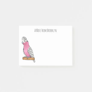 Post-it® Illustration d'oiseau de Galah