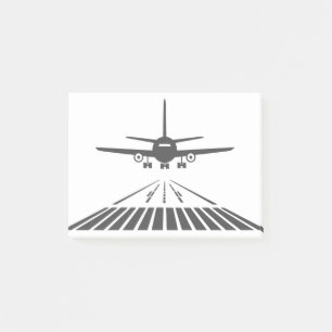 Post-it® Illustration du décollage de la piste par avion