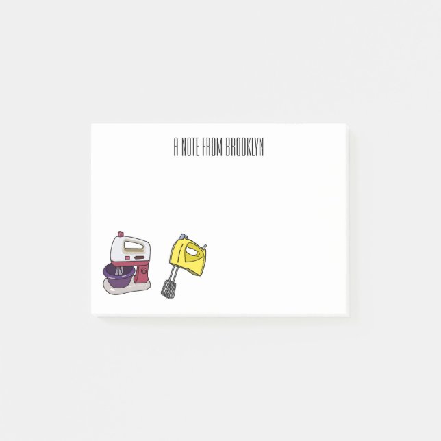 Post-it® Illustration du mixer (Devant)