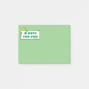 Post-it® Illustration du panneau de grenouille verte mignon
