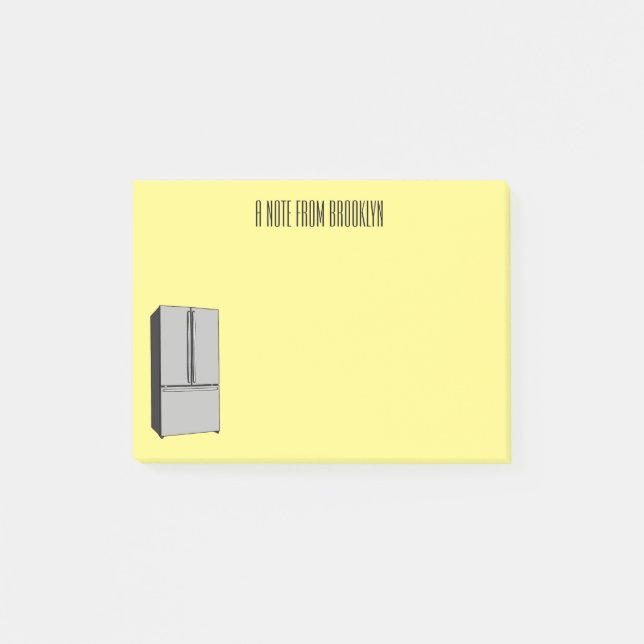 Post-it® Illustration du réfrigérateur de porte française (Devant)
