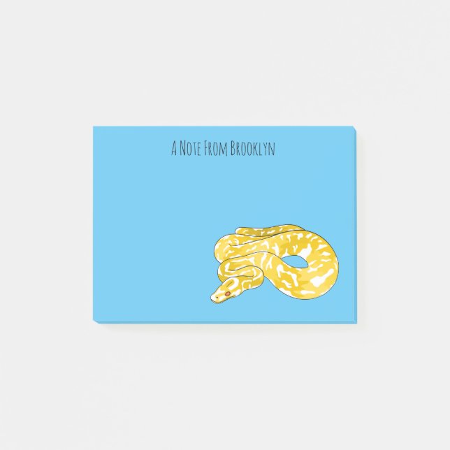 Post-it® Illustration du serpent python birman (Devant)