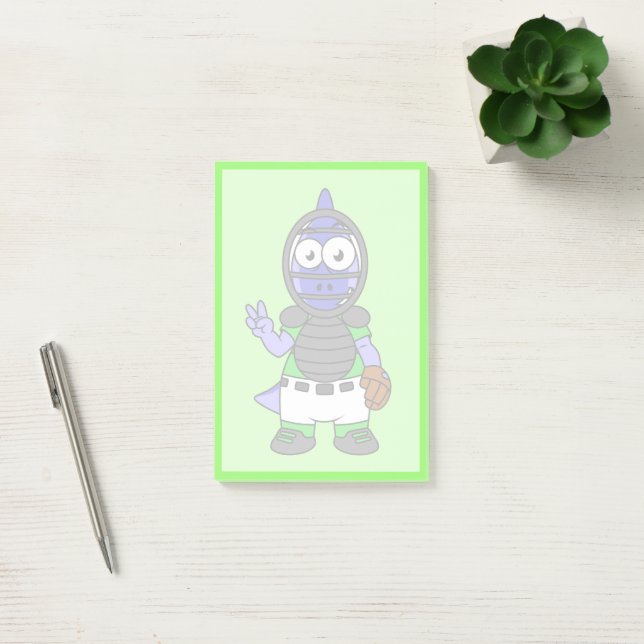 Post-it® Illustration D'Un Capteur De Baseball Parasaurolop (Bureau)