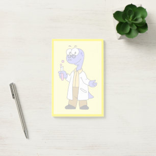 Post-it® Illustration D'Un Chimiste Brontosaurus.