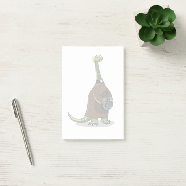 Post-it® Illustration D'Un Plateosaure Habillé Comme Prêtre (Bureau)