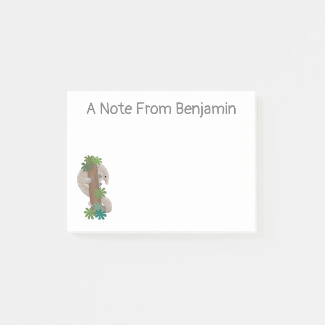 Post-it® Illustration d'une anteure de pangolin mignonne (Devant)