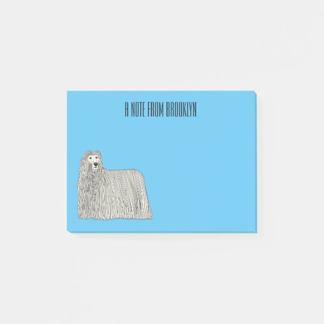 Post-it® Illustration Komondor pour chien (Devant)