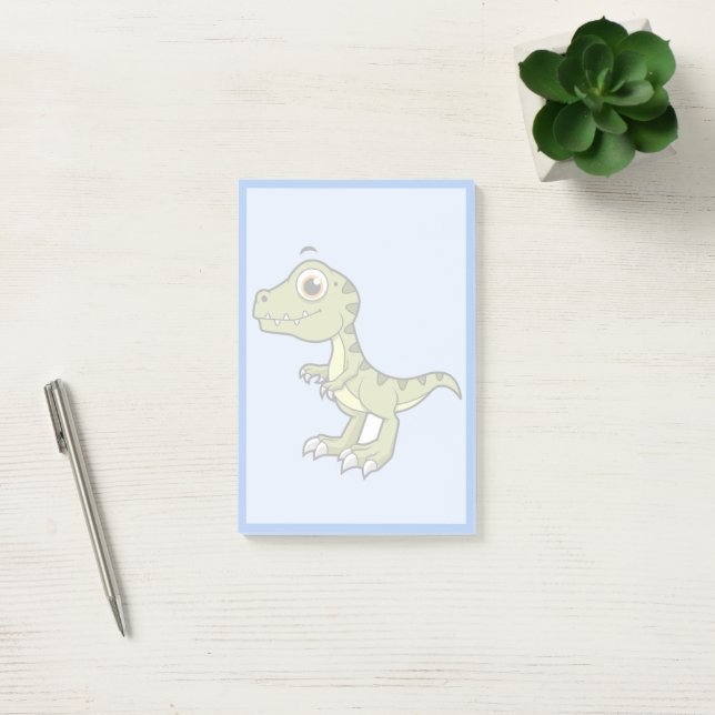 Post-it® Illustration Mignonne D'Un Rex Tyrannosaurus. (Bureau)