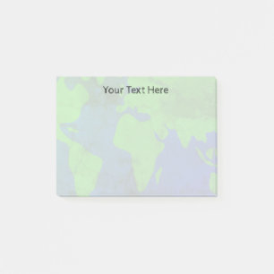 Post-it® Image de filigrane de carte du monde personnalisée