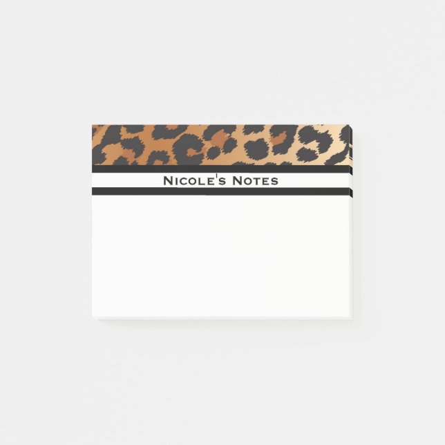 Post-it® Impression Animale Guépard Léopard Personnalisée T (Devant)