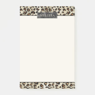 Post-it® Impression d'animal léopard avec fausse feuille no