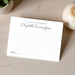 Post-it® In Love Mémoire Funeral Chic Partager une mémoire