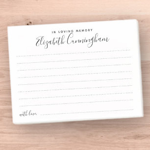 Post-it® In Love Mémoire Funeral Elegant Partager une mémoi