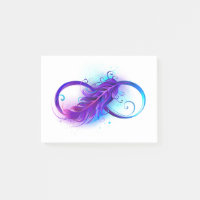 Infinity with purple feather