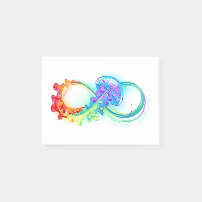 Post-it® Infinity with Rainbow Jellyfish (Devant)