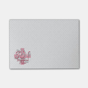 Post-it® Infirmier autorisé de RN, remous roses de croix