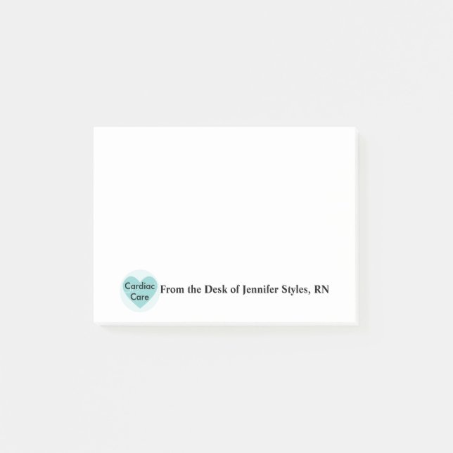 Post-it® Infirmière en soins cardiaques, RN Personnalisée (Devant)