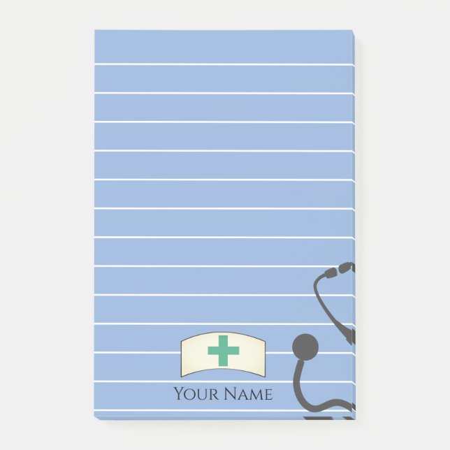 Post-it® Infirmière personnalisée Casquette Stethoscope amu (Devant)