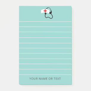 Post-it® Infirmière Stethoscope Médicale Turquoise personna