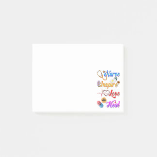 Post-it® Infirmière Sticky Inspirez Amour Guérir Med Thérap