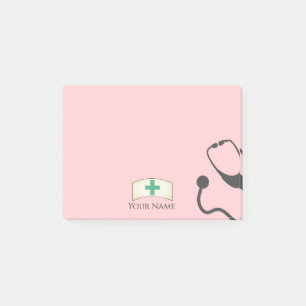 Post-it® Infirmières Casquette Stethoscope Médicale Blush