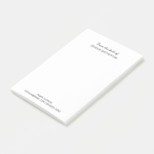 Post-it® Informations de contact personnalisées sur un bure