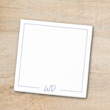 Initiales de monogramme violet clair de base