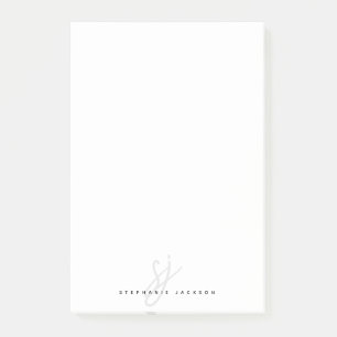 Post-it® Initiales de script monogrammes simples