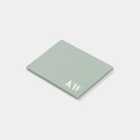 Initiales Monogramme Vert Sauge Moderne Personnali